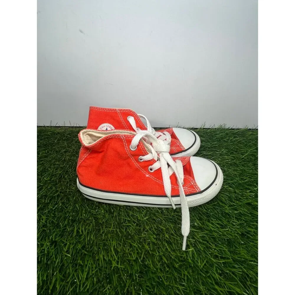 Converse Chuck Taylor All Star Hi Kids Size 10 Orange High Top Sneakers